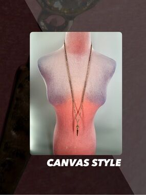 EUC Canvas Style Crystal Beaded Necklace